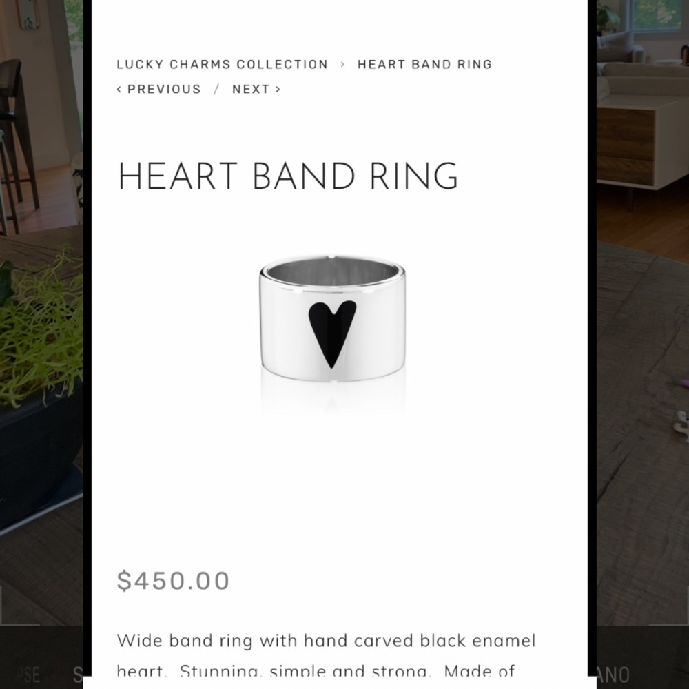 Jessica Biales Heart Band Ring